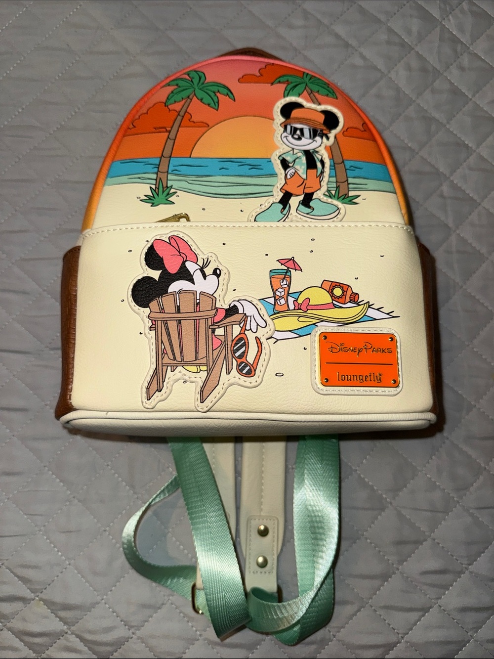 Loungefly Disney Parks Mickey & Minnie Summer at the Beach mini backpack 2024